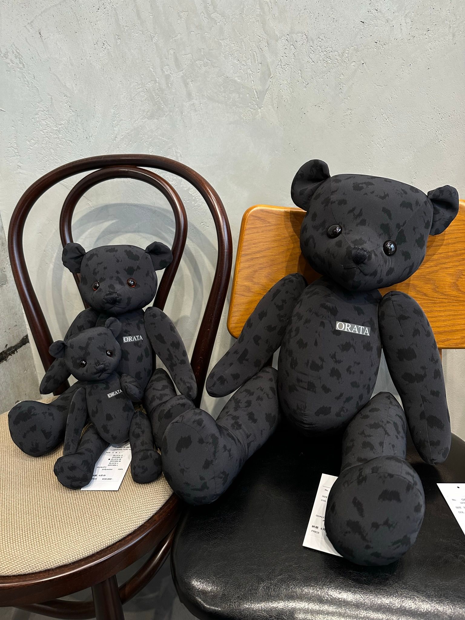 LEOPARD TEDDY BEAR(Sサイズ) / OR2-A-001 / テディベア / ブラックレオパード (6月中旬入荷予定)