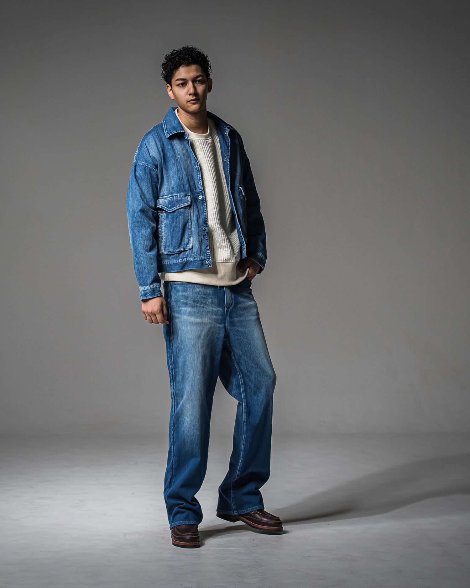 KING DENIM JERSEY / RC37-ST-005 / デニムジャージ バギーワイドパンツ / ライトインディゴ