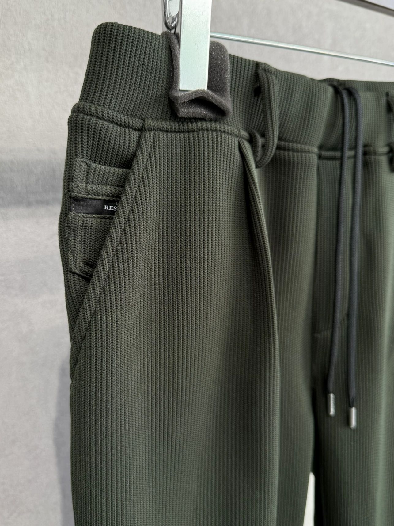 AZE WIDE TUCK PANTS / RC39-ST-016WT2 / 高機能畦編みニットワイドタックパンツ / カーキ