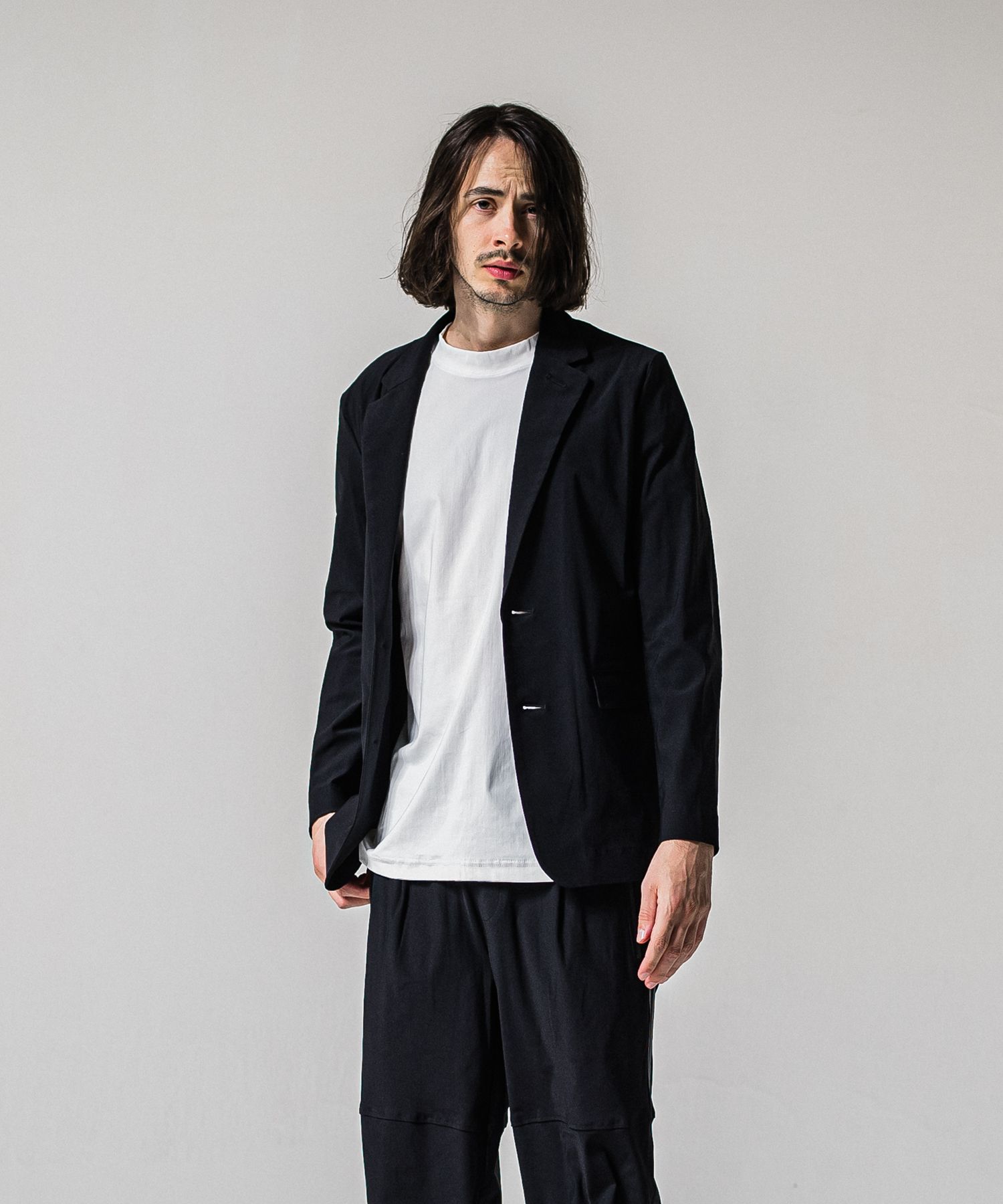 GARY LOOSE JACKET / RC39-JK-001 / ナイロンルーズテーラードジャケット / ナイロンブラック (2月下旬入荷予定)