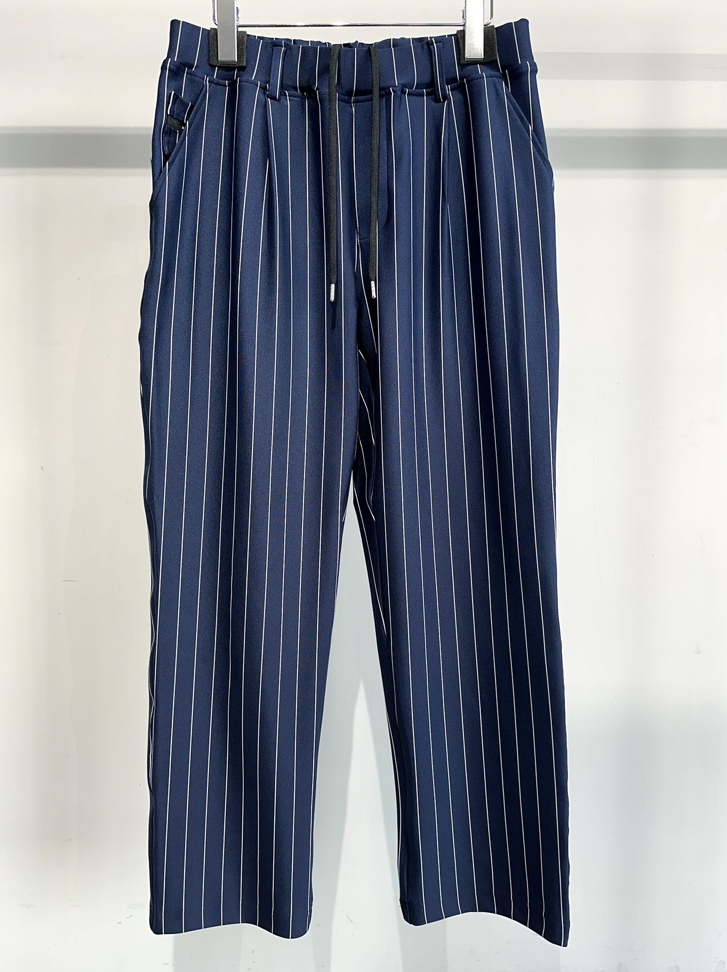 CHRIS EASY WIDE TUCK PANTS / RC35-ST-016WT / ワイドタックパンツ / ネイビーストライプ