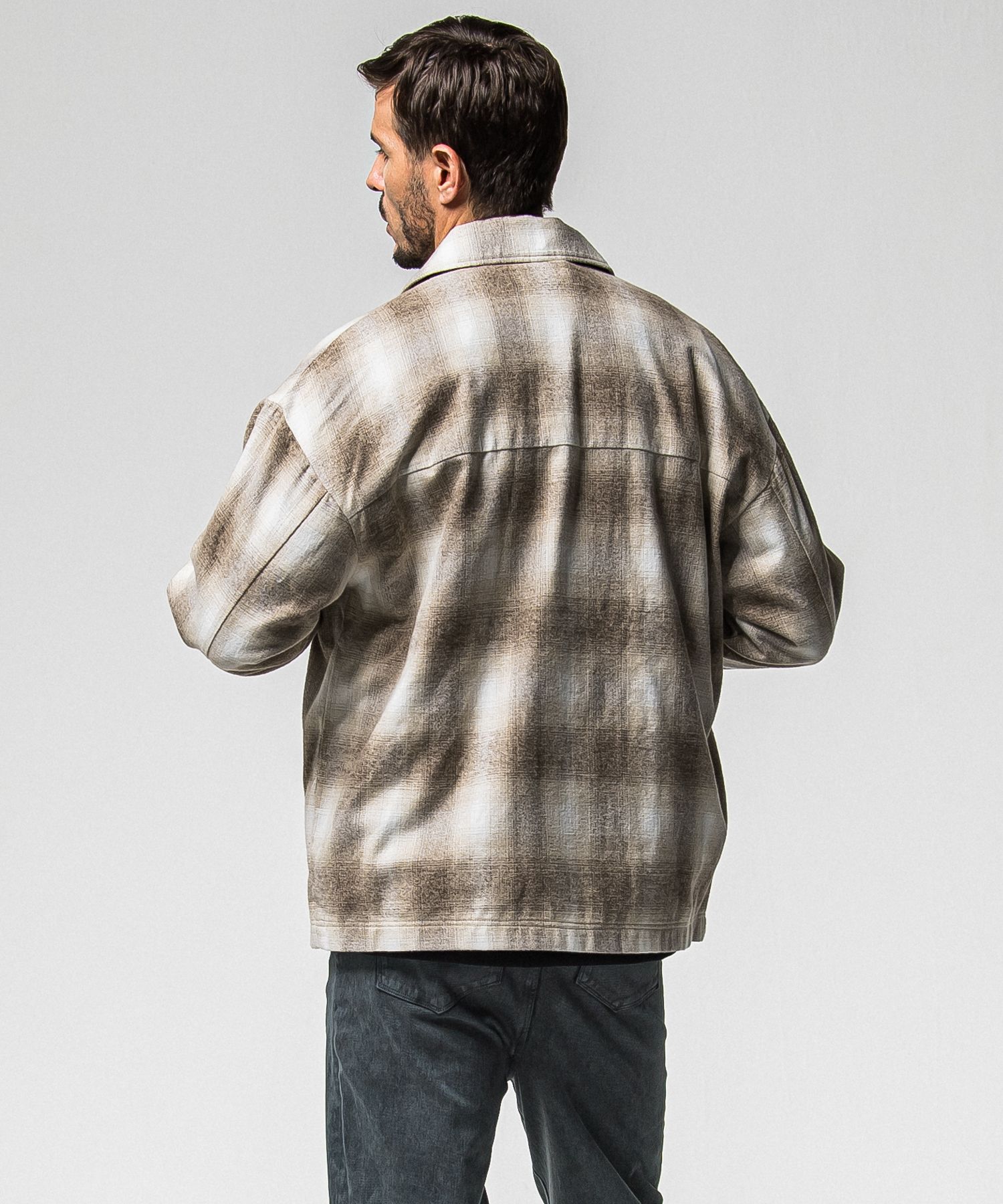 FLANNEL CHECK JK / RC38-JK-007 / フランネルチェックCPOジャケット / ブラウン (10月中旬入荷予定)
