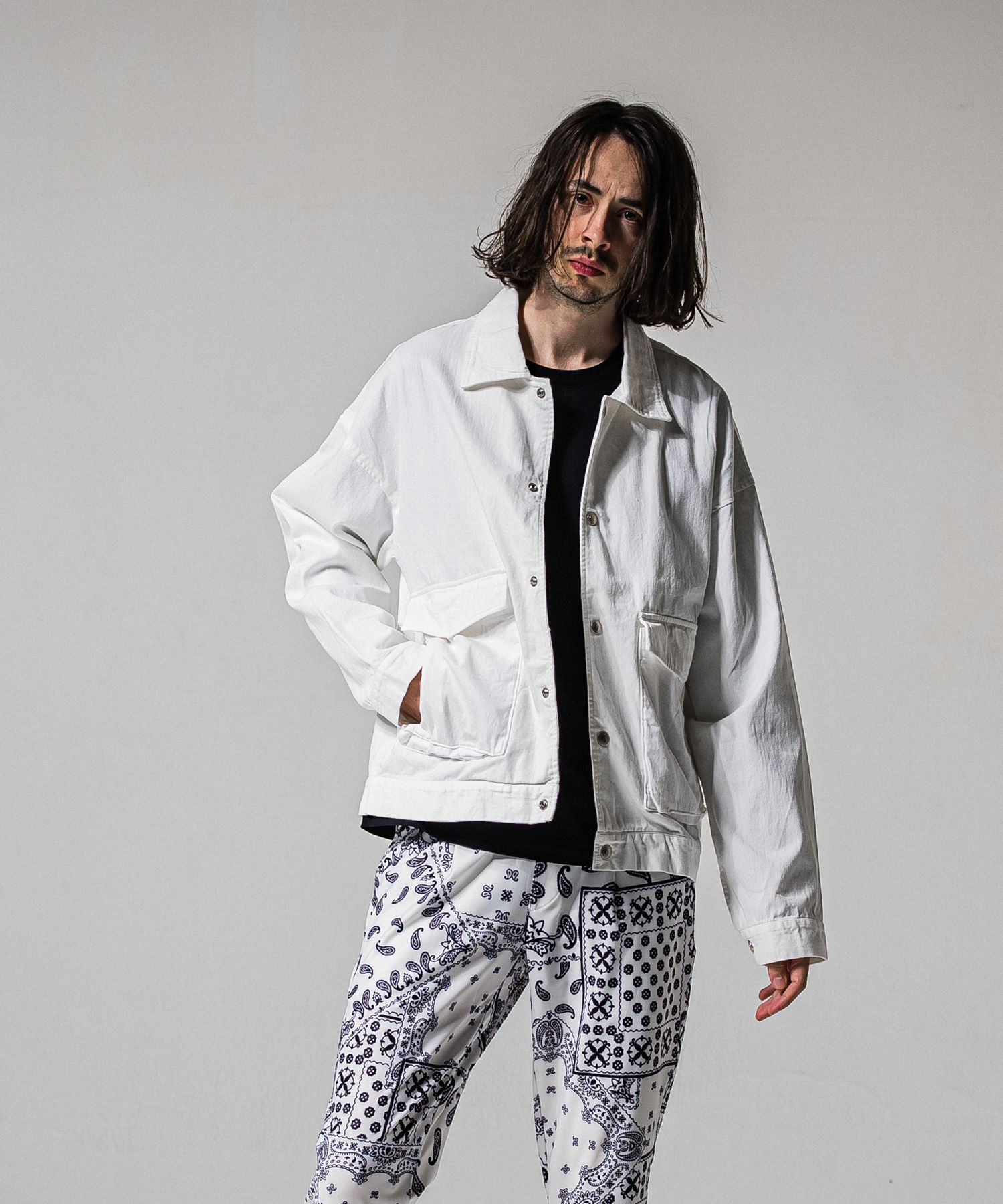 LDENIM AG FLIGHT JACKET / RC39-JK-003 / デニムフライトジャケット / ホワイト (3月中旬入荷予定)