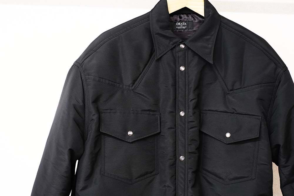 WESTAN SHIRT COAT / OR1-JK-006 / ウエスタンシャツコート / ブラックナイロン (12月中旬入荷予定)