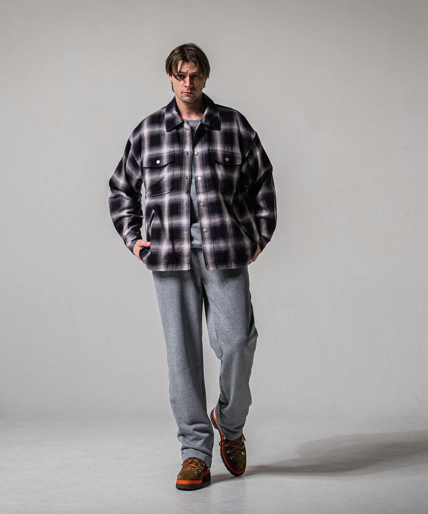 50S CHECK JK / RC39-JK-007C / チェックシャツジャケット / ブラック (2月中旬入荷予定)