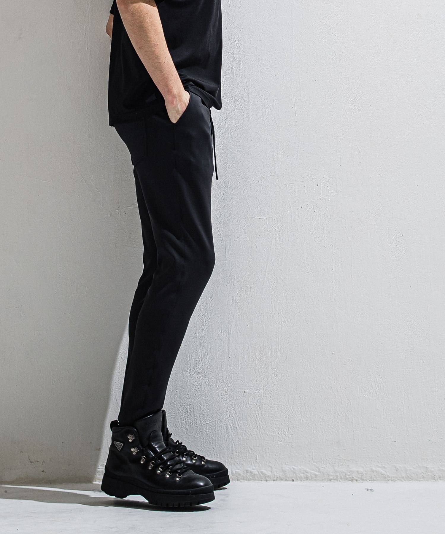 GAVIRIA DB EASY PANTS / DP1-ST-002 / ダンボールジャージイージーパンツ / ブラック (3月中旬入荷予定)