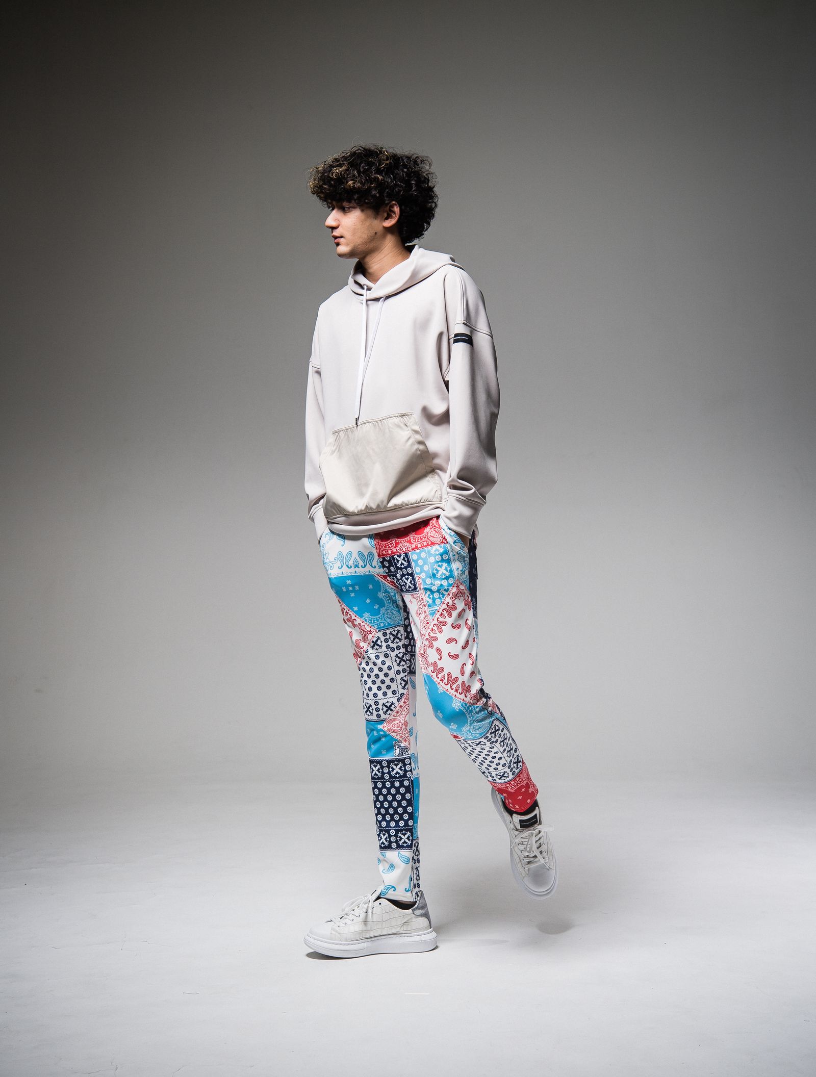 ANTIBACTERIAL NYLON LOOSE HOODIE / RC25-C-006 / ナイロンポケットパーカー / ベージュ