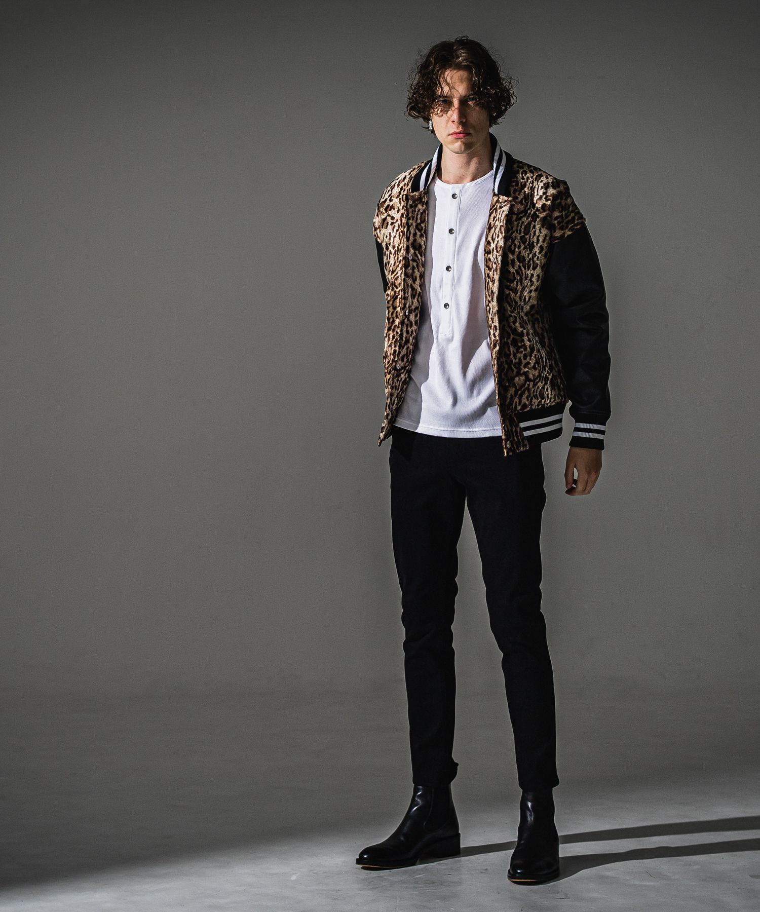 RIB HENRY LONGSLEEVE / RC41-T-005 / リブヘンリーネック長袖Tシャツ / ホワイト (7月中旬入荷予定)