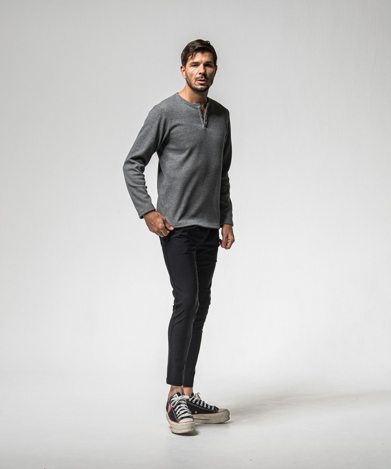 CHRIS EASY HEAT TUCK PANTS / RC38-ST-016HT / 裏起毛ワンタックスラックスイージーパンツ / ネイビー (10月下旬入荷予定)