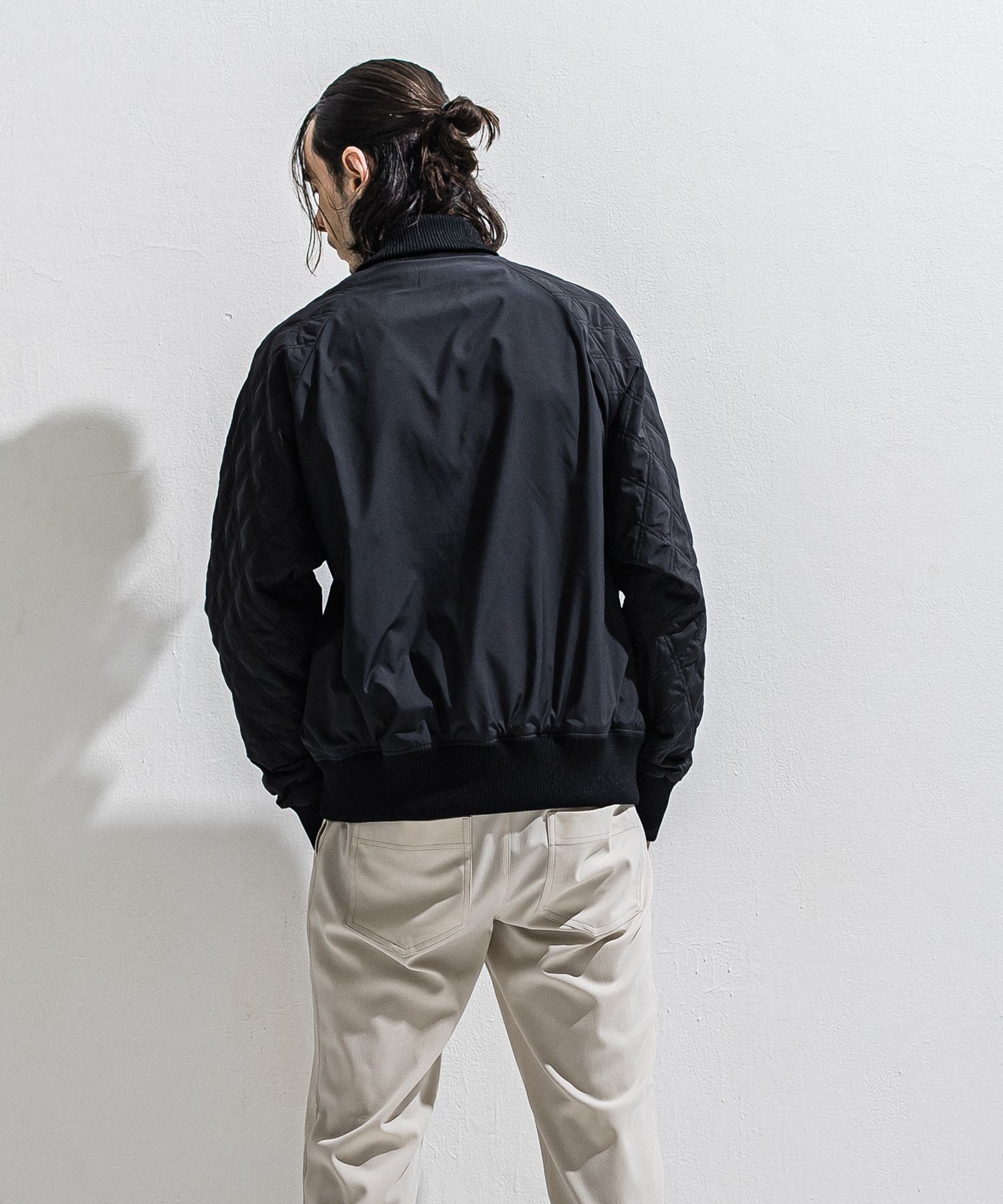 PB VARSITY JACKET / DP1-JK-001 / キルティングナイロンスタジャン / ブラック (2月中旬入荷予定)