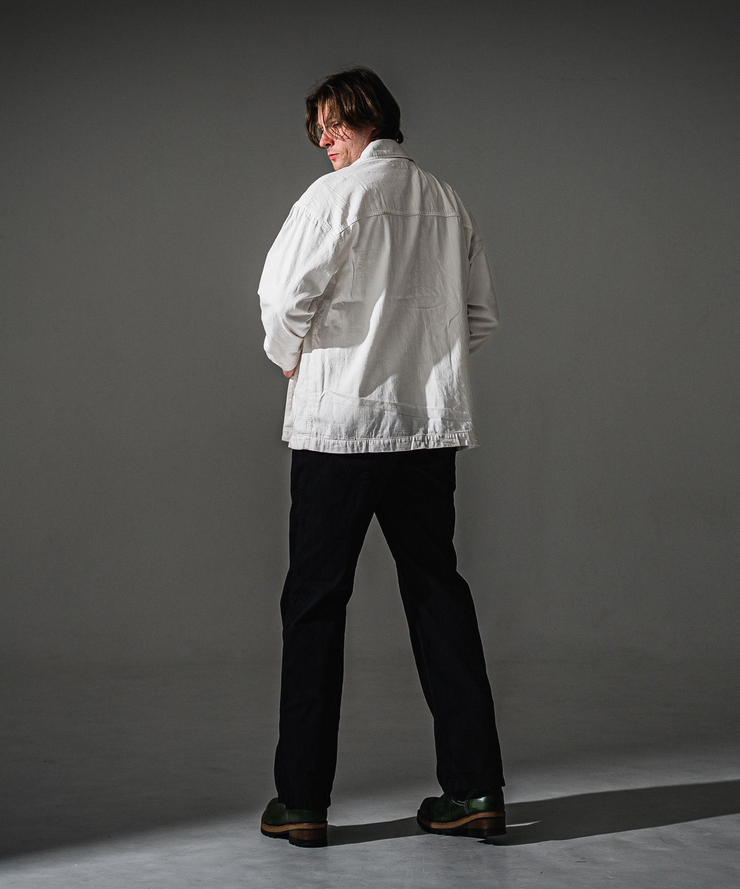 OVER HENRY LONGSLEEVE / RC41-T-004 / オーバーサイズヘンリーネック長袖Tシャツ / ホワイト (7月中旬入荷予定)