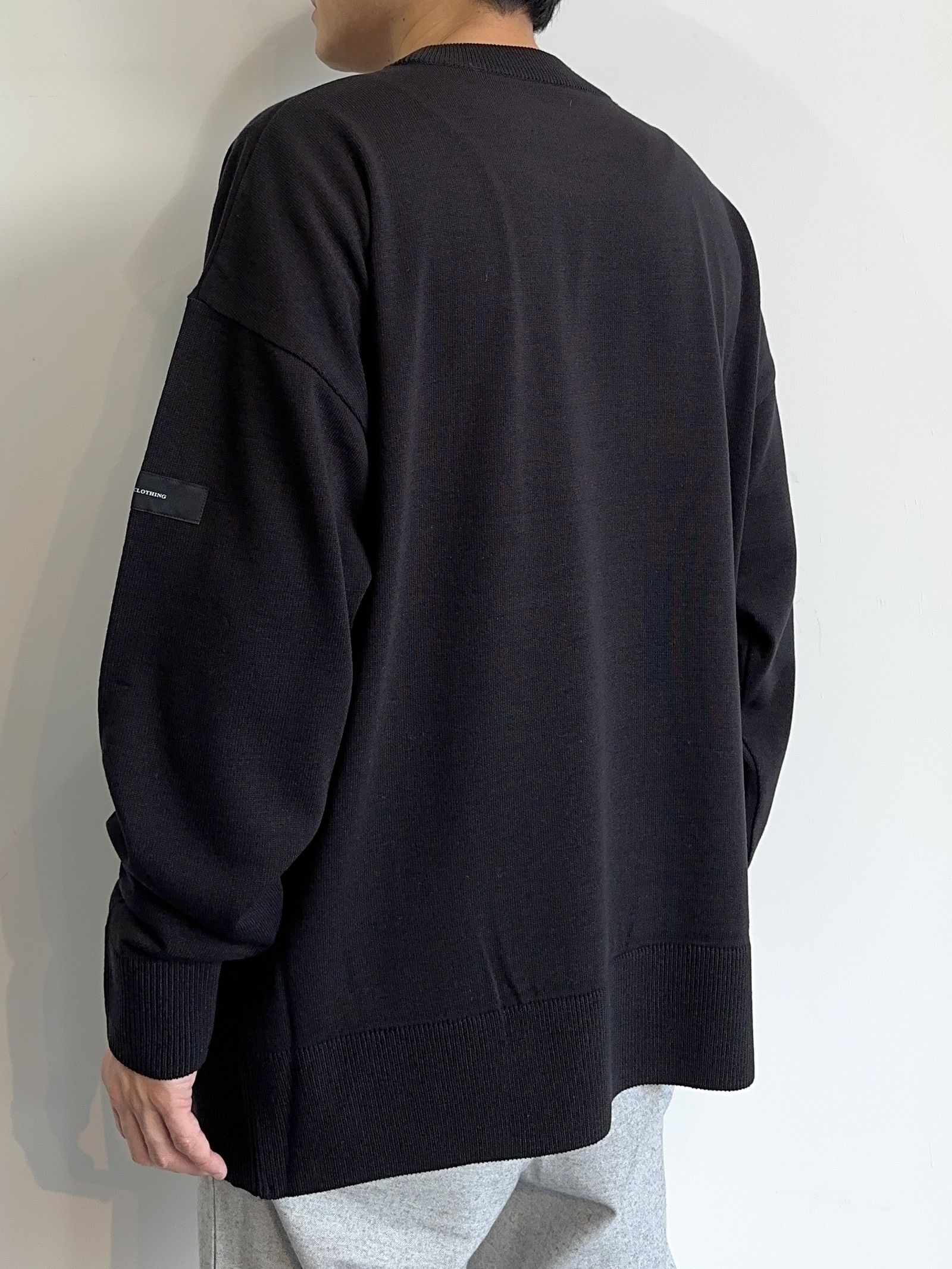 POCKET OVER SWEATER / RC30-K-002 / ポケットルーズニット / ブラック