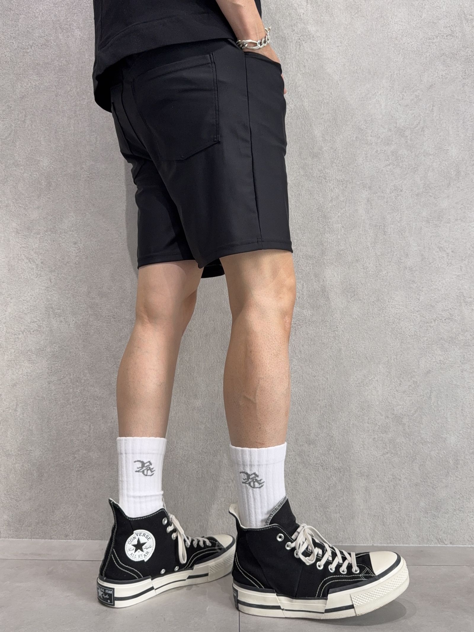 RUSH DENIM SHORTS / RC40-HP-003 / ラッシュガードデニムショーツ / ブラック