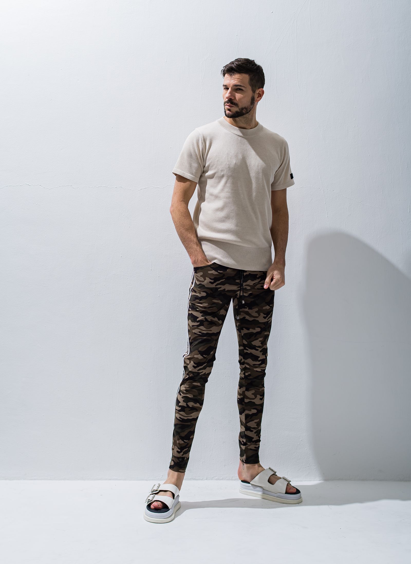 SILK HALF KNT / RC28-K-001 / 無地半袖サマーニット / ベージュ※