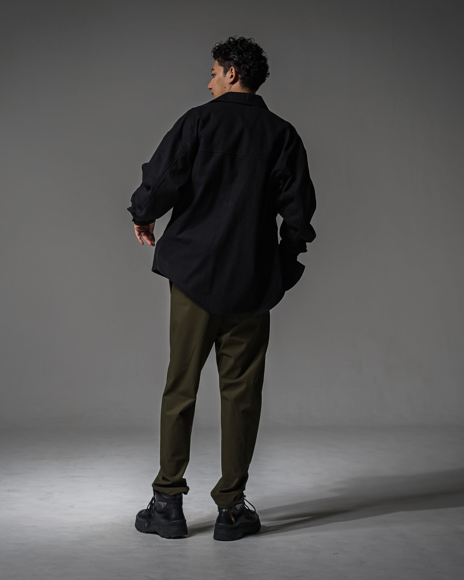 PAT WIDE EASY PANTS / RC37-ST-036BN / ワイドテーパードパンツ / オックス カーキ