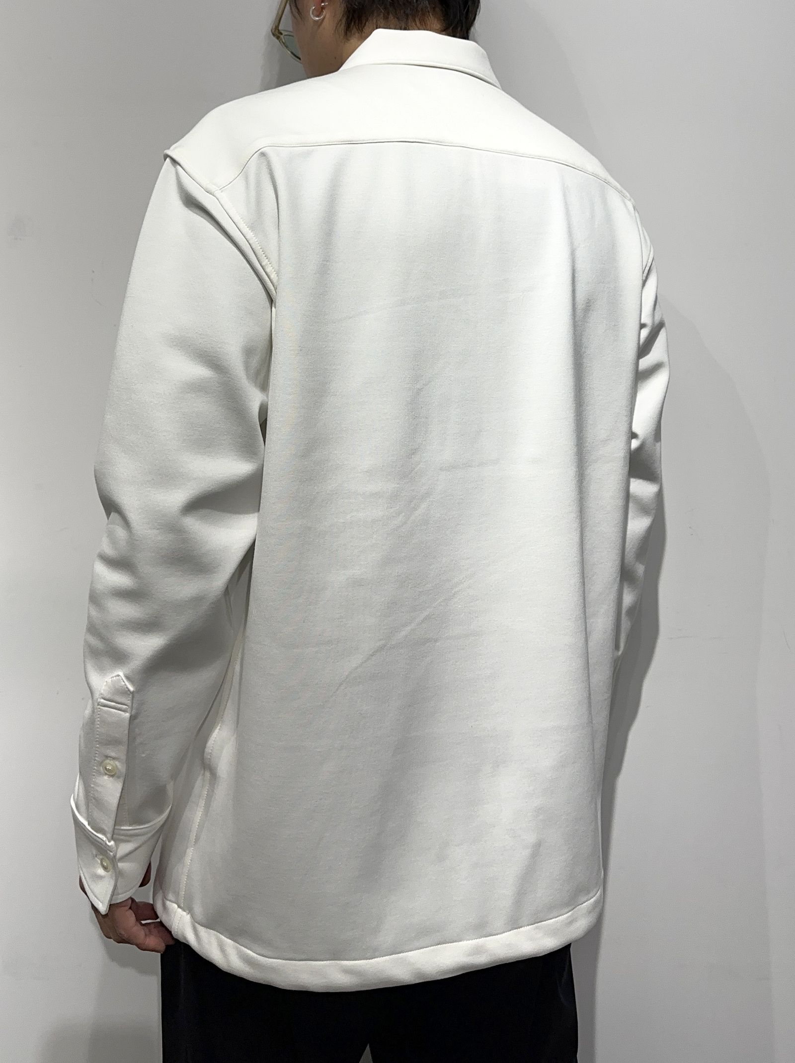 PULLOVER JERSEY SHIRT / RC34-SH-002 / 裏起毛ハーフジップシャツ / ホワイト