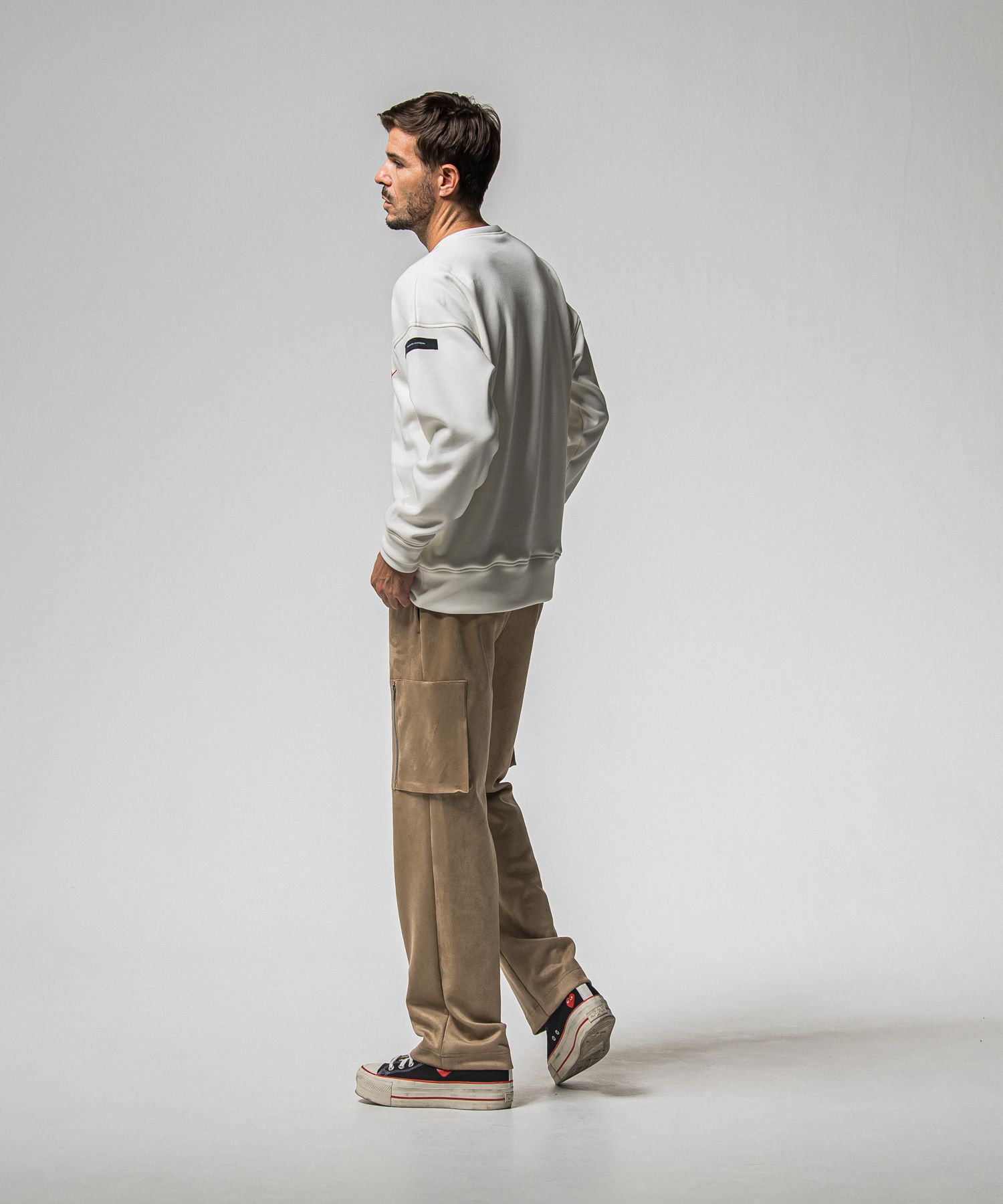 DAVID CARGO PANTS / RC38-ST-040 / スエードワイドカーゴパンツ / ブラウン (1月上旬入荷予定)