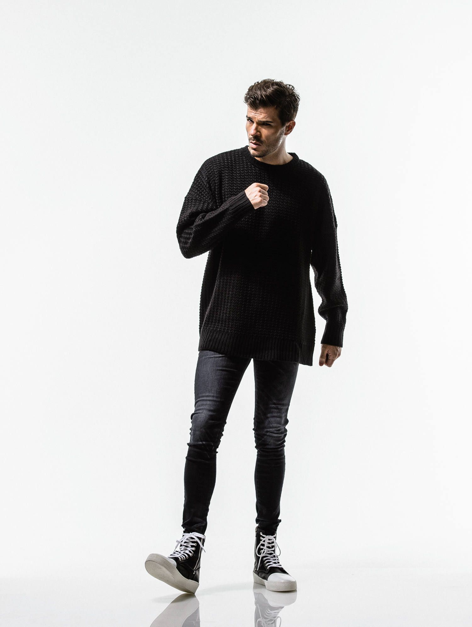 WEAVING STITCH LOOSE SWEATER / RC14-K-002 / オーバーサイズニット