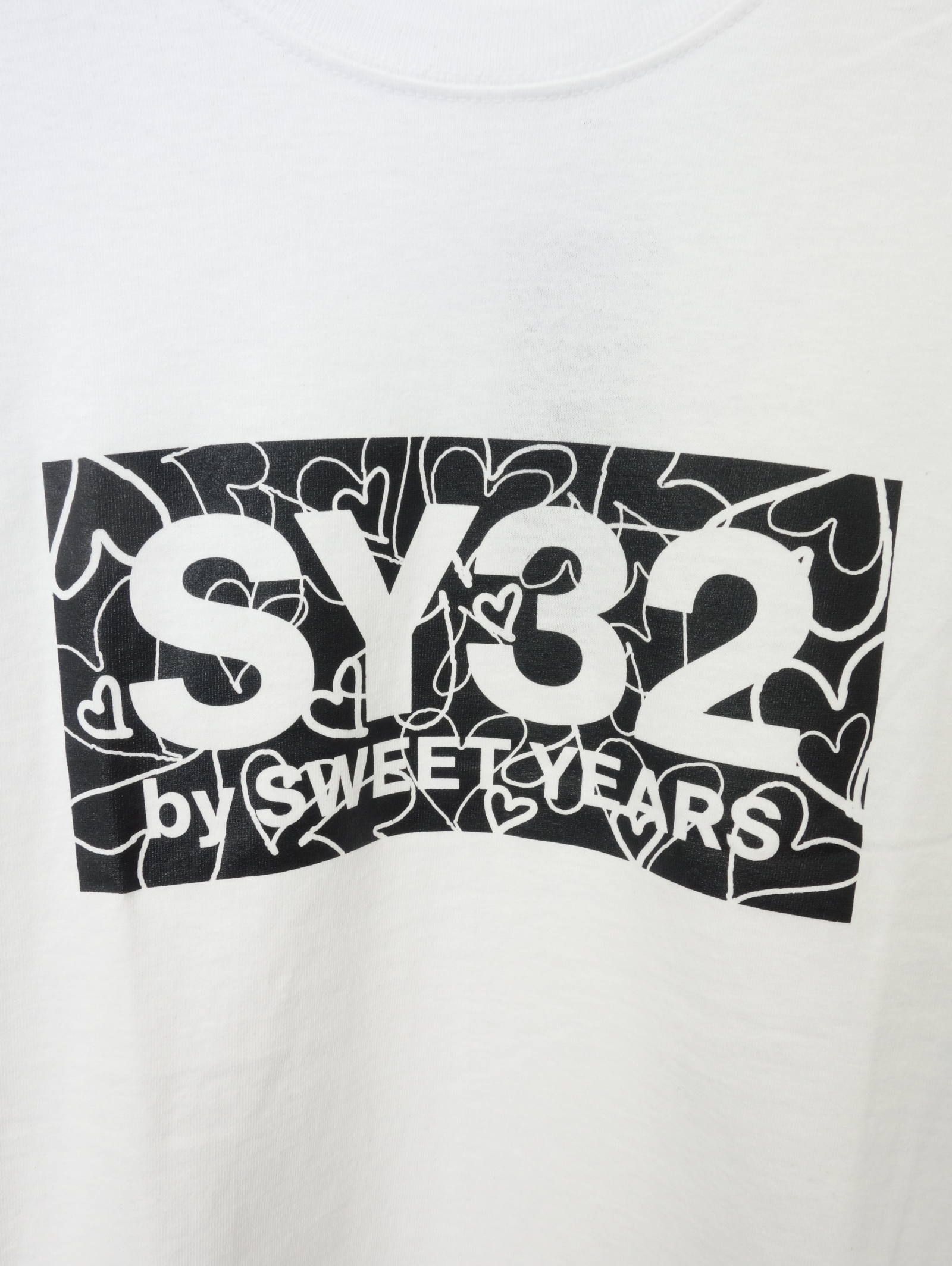 SY32 by SWEET YEARS - HEART BOX LOGO L/S TEE / 10015J