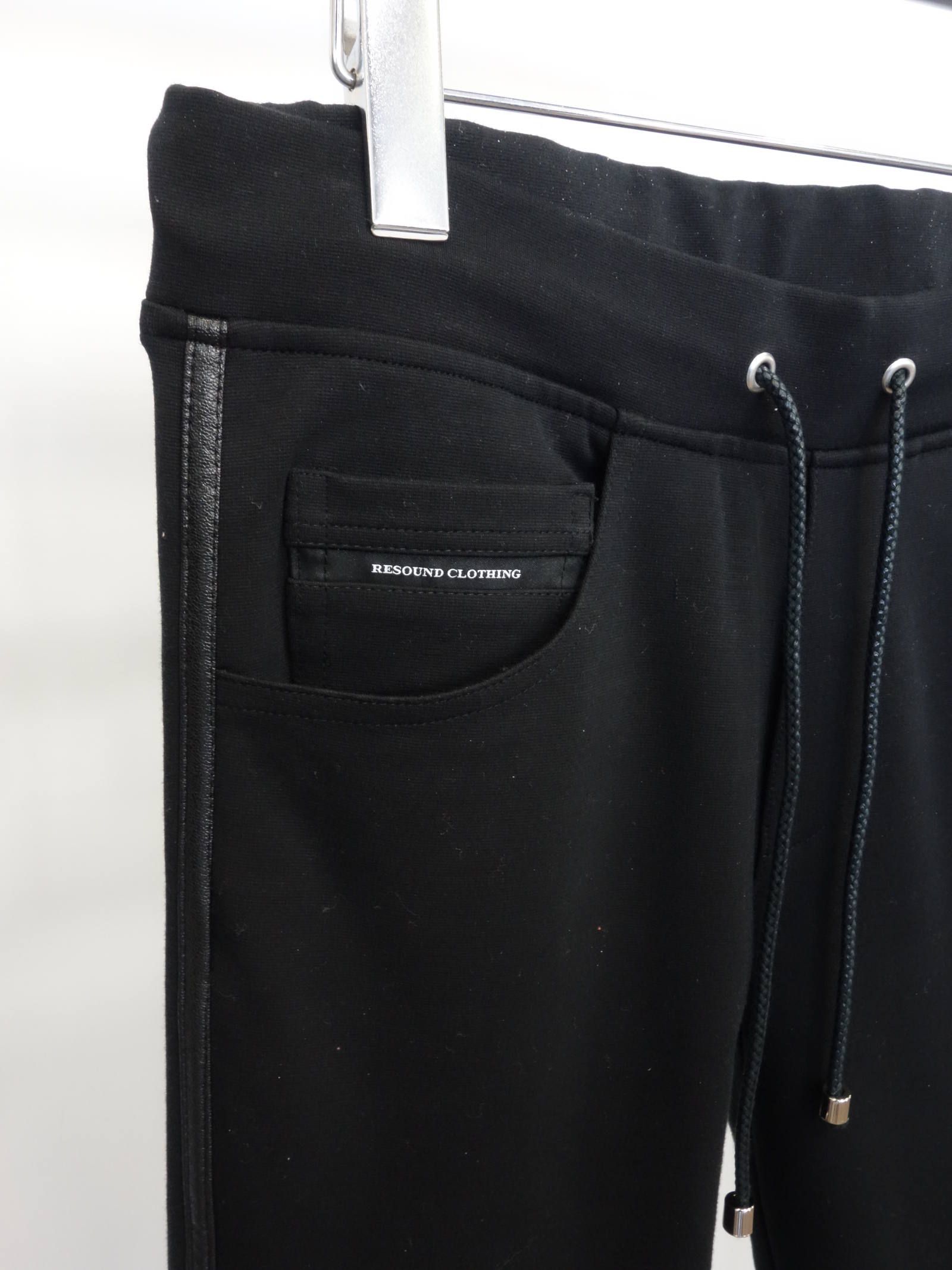 BLIND LINE PT / BASIC-ST-008 / ラインパンツ / ブラック×レザーブラック (1月上旬入荷予定)