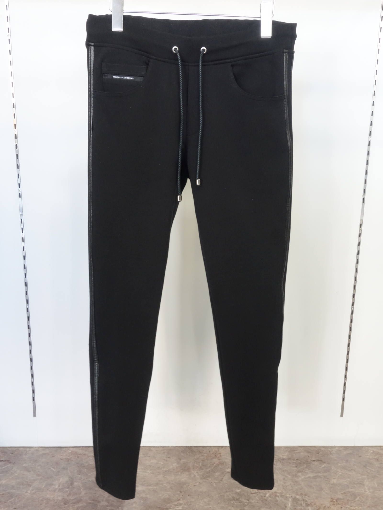 BLIND LINE PT / BASIC-ST-008 / ラインパンツ / ブラック×レザーブラック (1月上旬入荷予定)