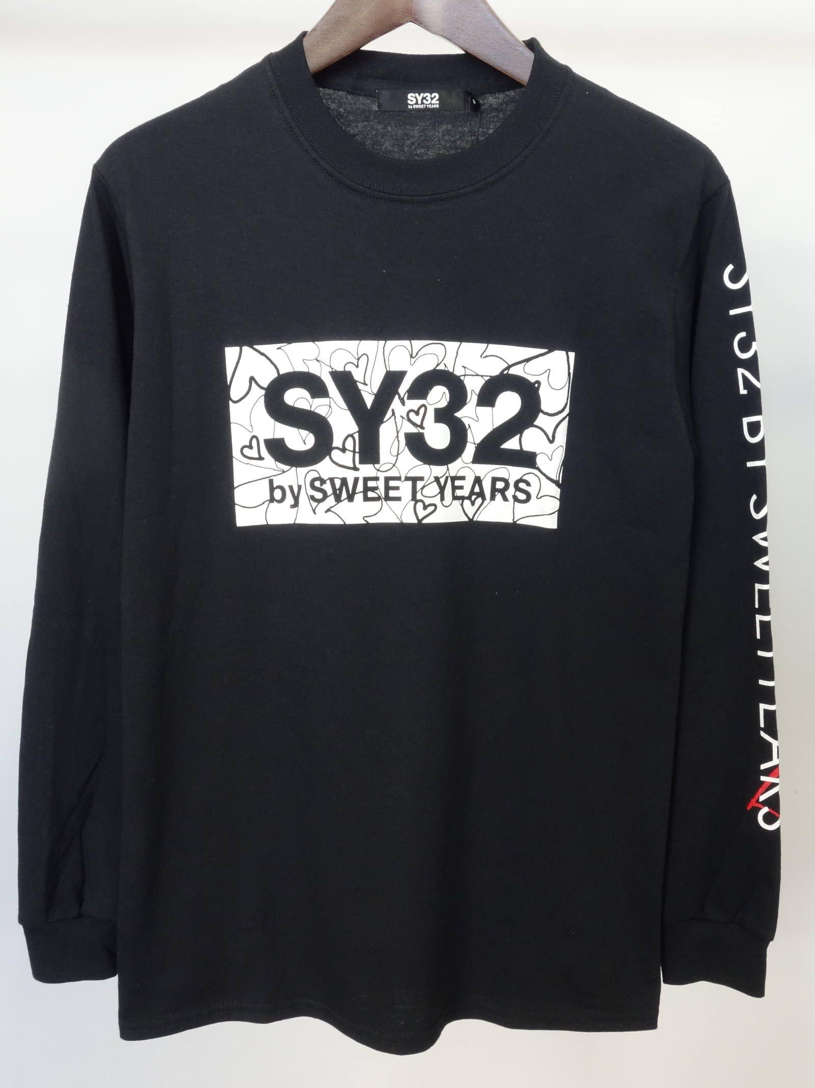 SY32 by SWEET YEARS - HEART BOX LOGO L/S TEE / 10015J / ロング