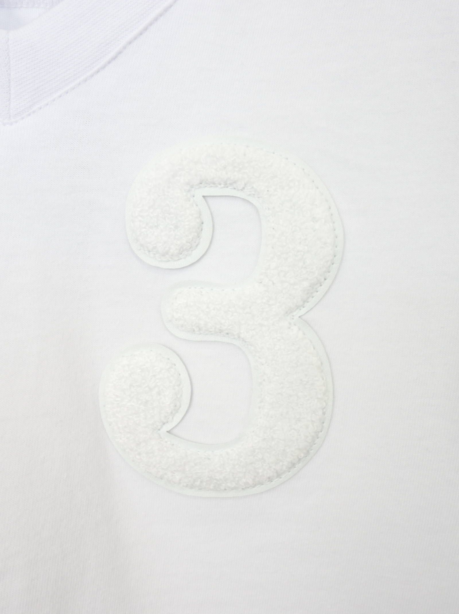 「3」ロゴ サガラVネックTシャツ / ust-20005