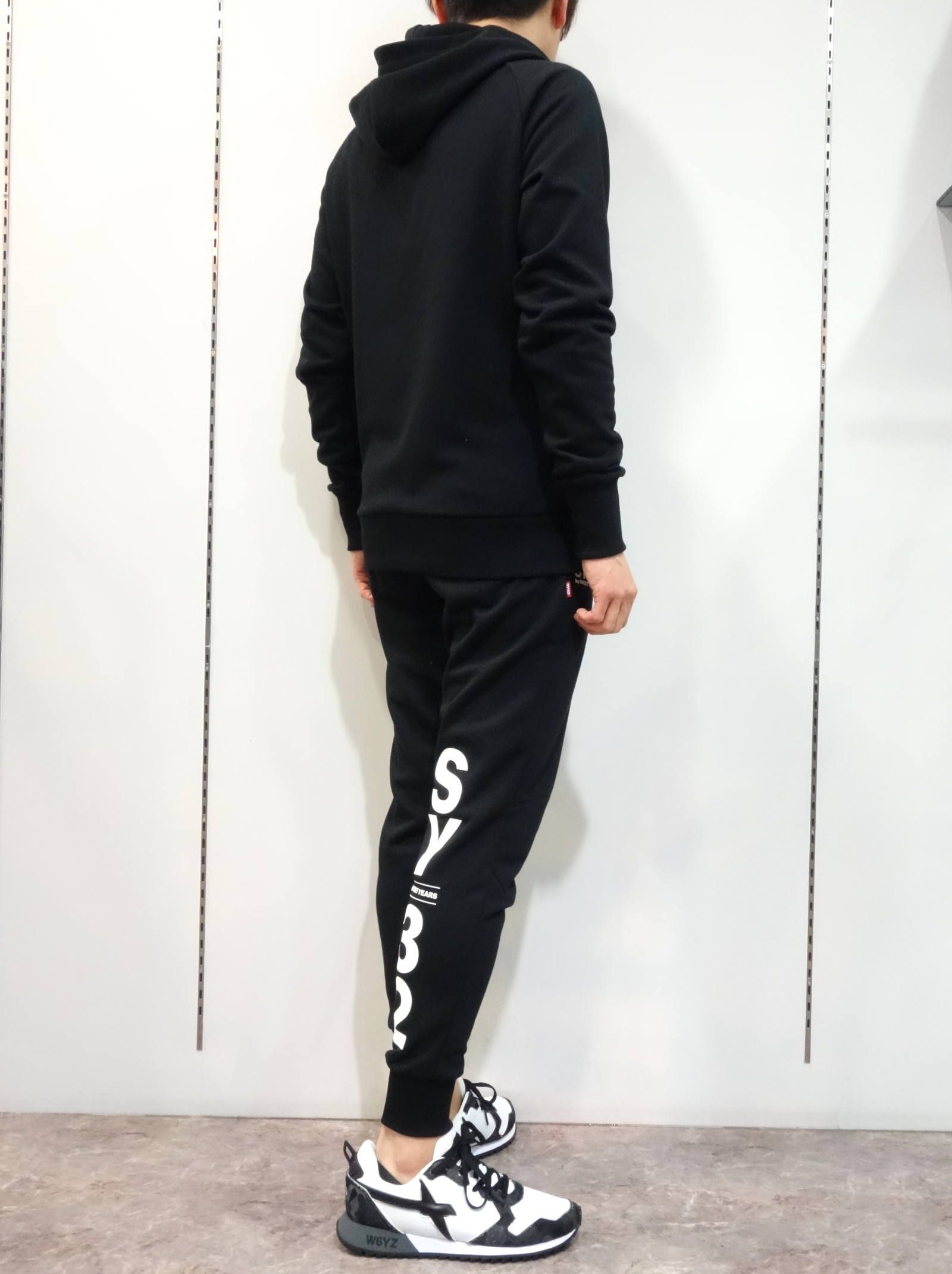 SY32 by SWEET YEARS - SHIELD LOGO ZIP SWEAT SETUP / TNS1712