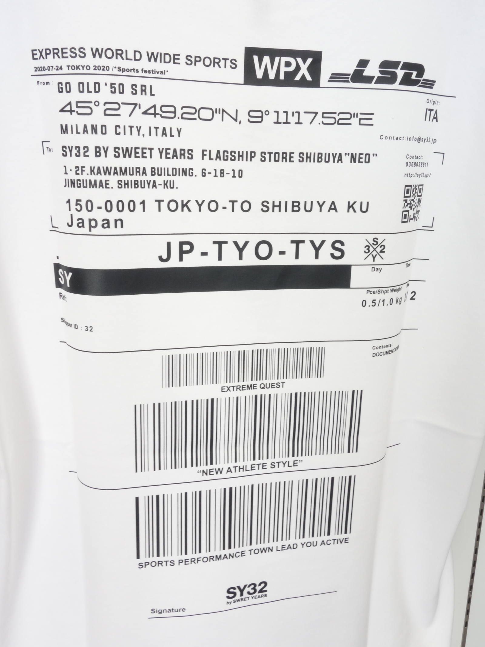 INVOICE GRAPHIC BIG T / 10017 / ビッグTシャツ