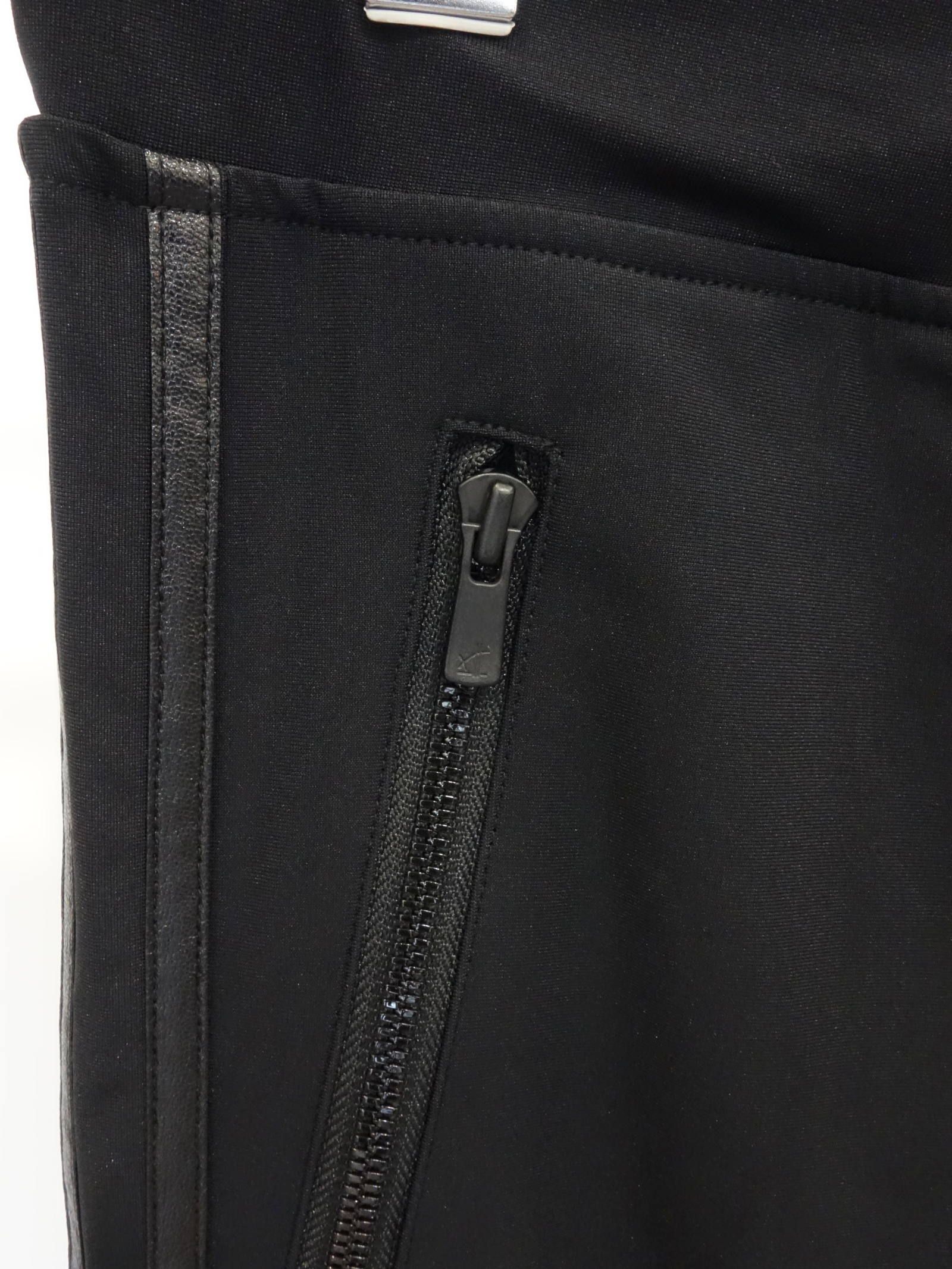 JOHNSON LINE NYLON PT / BASIC-ST-009 / ジョンソンナイロンラインパンツ / ブラック×レザーブラック