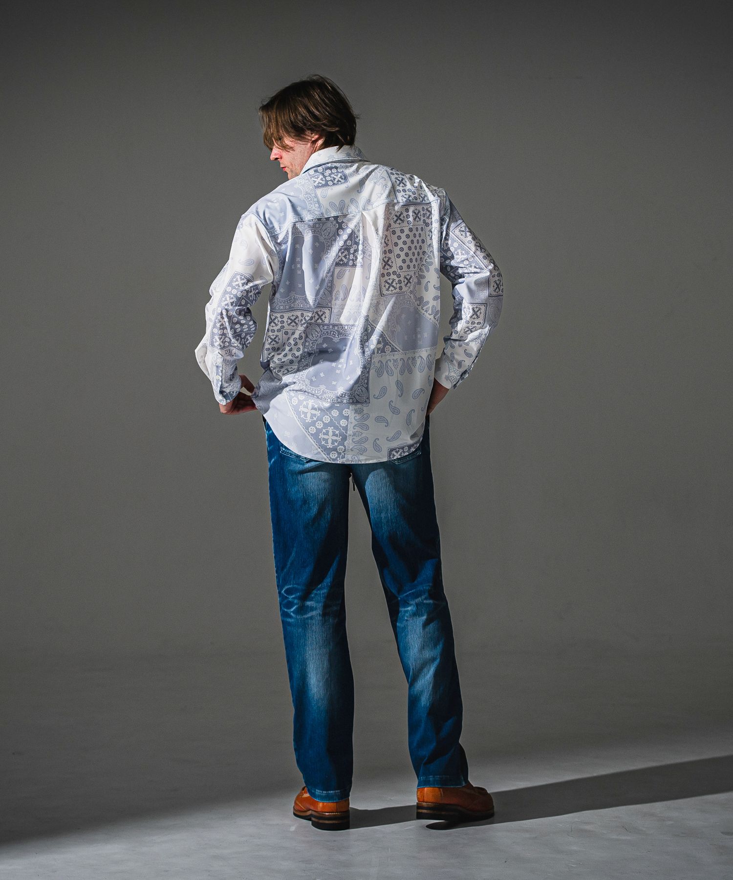 DENIM JERSEY WIDE PT / RC41-ST-016WTD / ライトオンスデニムジャージセミワイドパンツ / ダークインディゴ (8月中旬入荷予定)