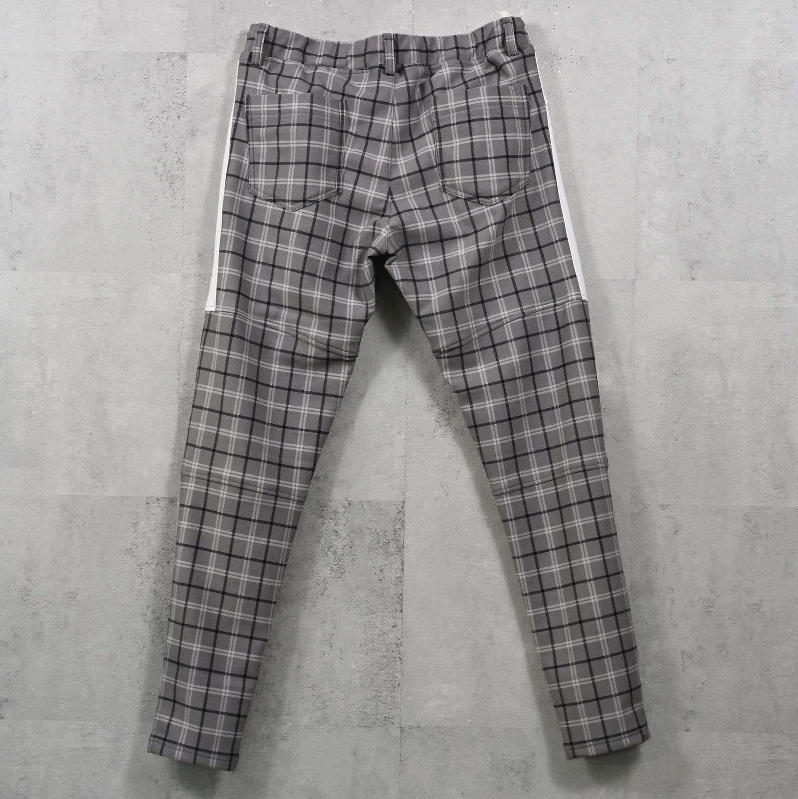 JT HEAT CHECK PT / RC42-ST-045 / 裏起毛切り替えラインタックパンツ / タータンチェック グレー (11月中旬入荷予定)