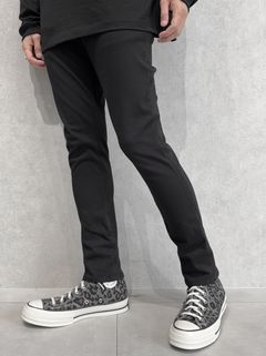 MICK DENIM JERSEY / BASIC-ST-020 / デニムジャージテーパードパンツ / ブラック