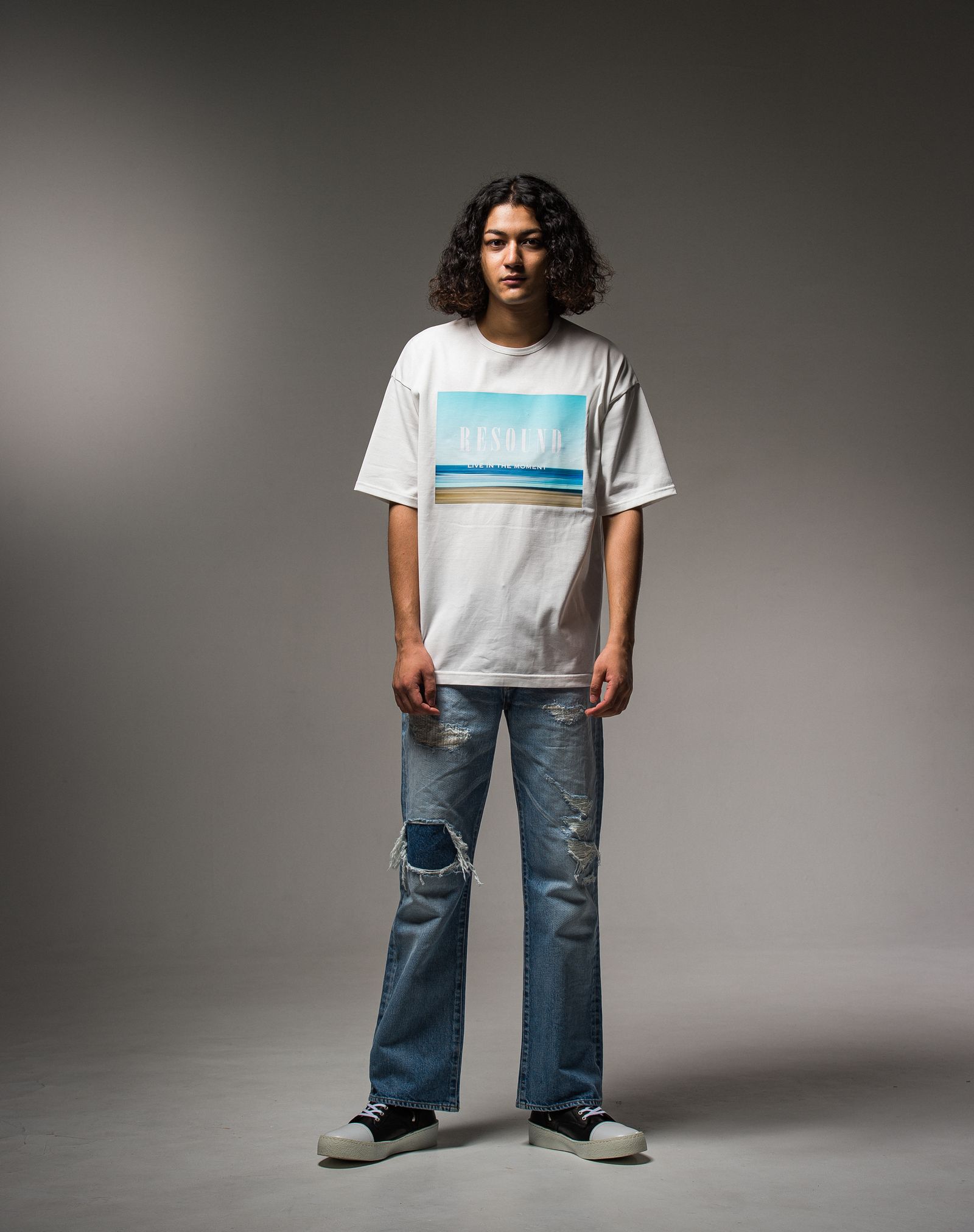 WEST BEACH PHOTO LOOSE TEE / RC23-T-002 / フォトプリントビッグTシャツ※