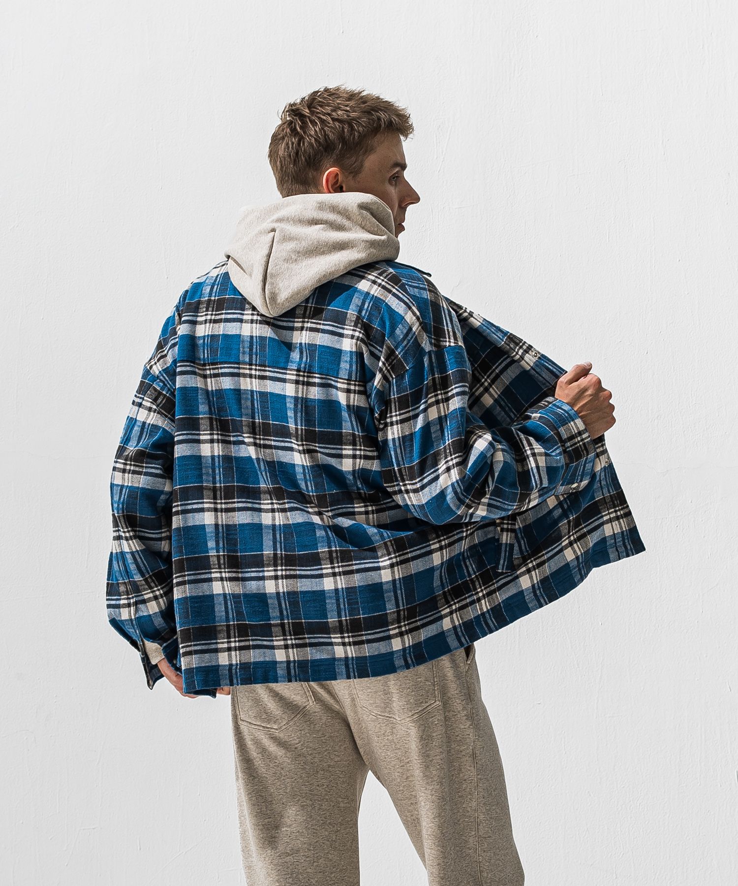 OLD SLABL CHECK JK / RC42-JK-005 / チェックCPOジャケット / ブルー (12月下旬入荷予定)