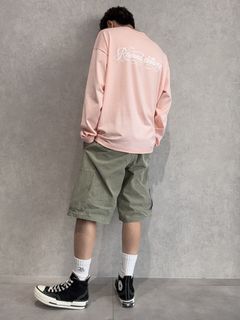 より一層オシャレに見える、ロンTEE×ハーパンの合わせ