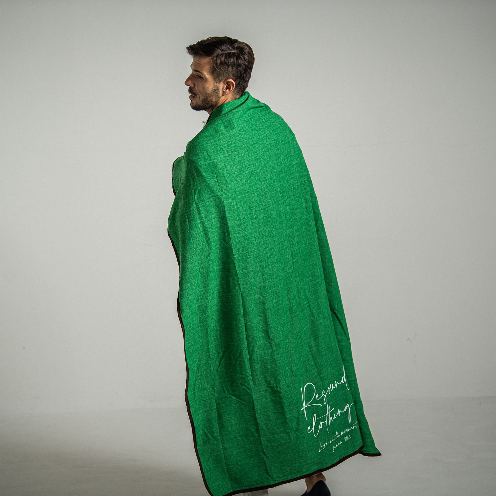 「Lagu×RESOUND」 BLANKET & ECOBAG / RL-BLBAG-1 / ブランケット&ショルダーエコバッグ / グリーン