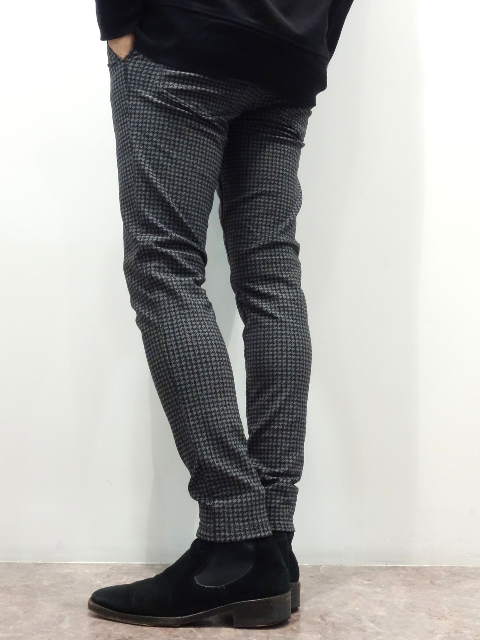 CHRIS EASY HEAT PANTS / RC26-ST-016H / 裏起毛イージーパンツ / 千鳥柄