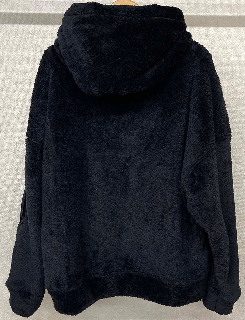 BOA ZIP LOOSE HOODIE / RC26-C-008 / ボアジップパーカー / ブラック