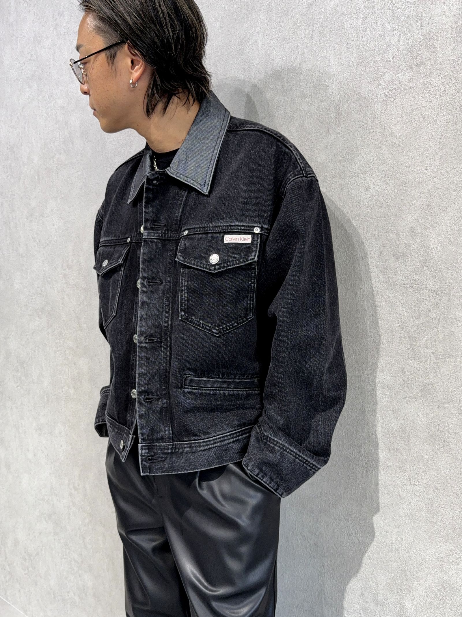 カルバンクライン新作×RESOUND別注レザーワイドパンツ