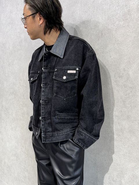 カルバンクライン新作×RESOUND別注レザーワイドパンツ