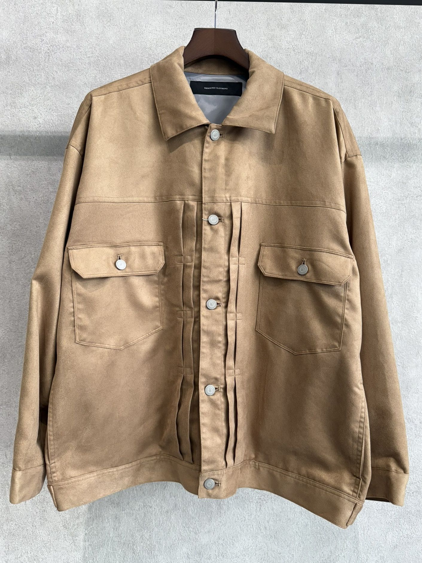 LEATHER OVER 2ND G / RC37-JK-005 / スエードエコレザー2ND型Gジャン / ベージュ