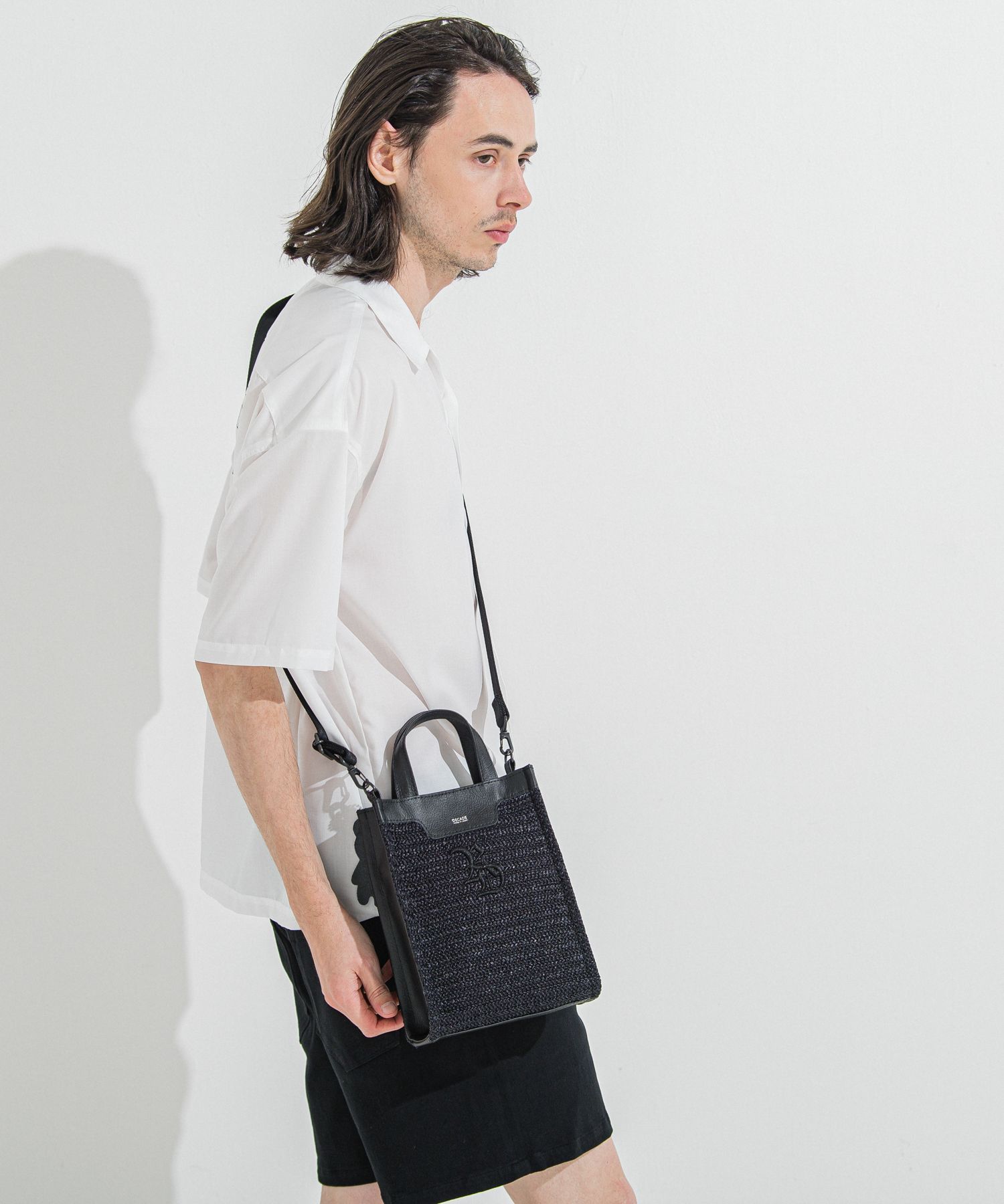 MESH MINI TOTE BAG / RC36-BAG-001RD / メッシュミニショルダートート / ブラック