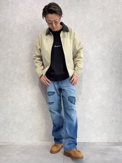 RESOUND新作のクラッシュ加工KINGデニムでアメカジコーデ