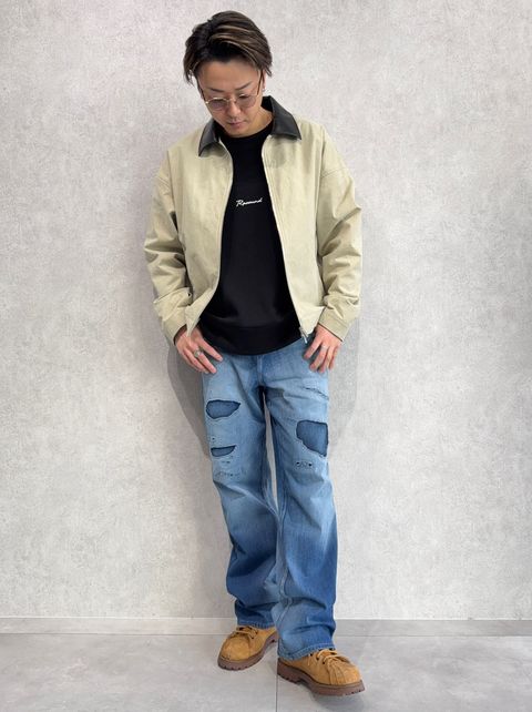 RESOUND新作のクラッシュ加工KINGデニムでアメカジコーデ