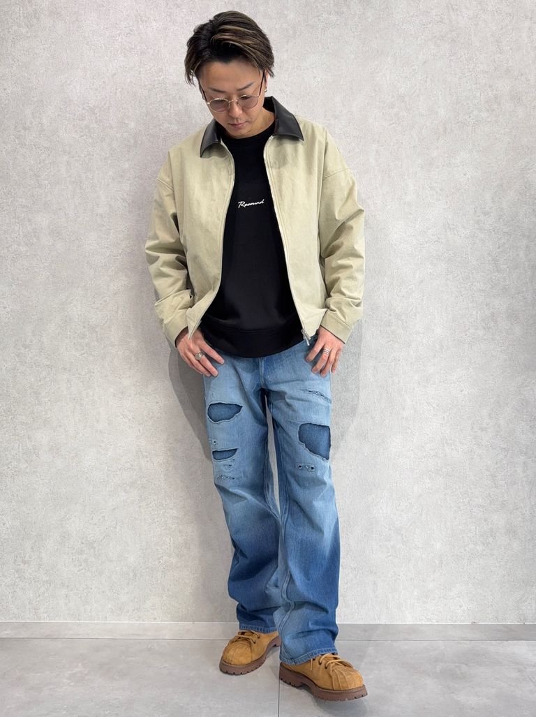 RESOUND新作のクラッシュ加工KINGデニムでアメカジコーデ