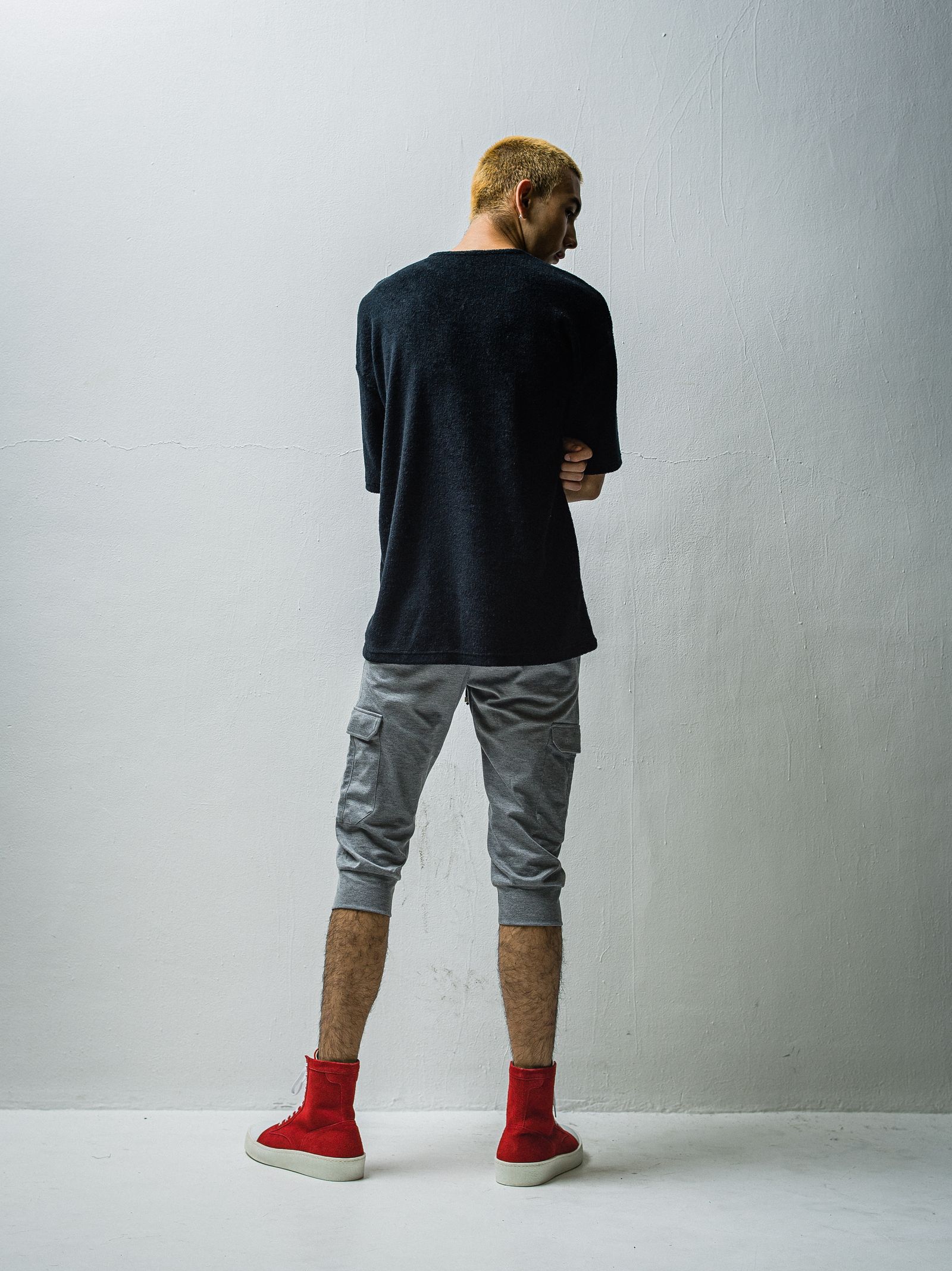 PILE LOOSE POCKET TEE / RC27-T-005 / パイルビッグポケットTシャツ / ブラック※