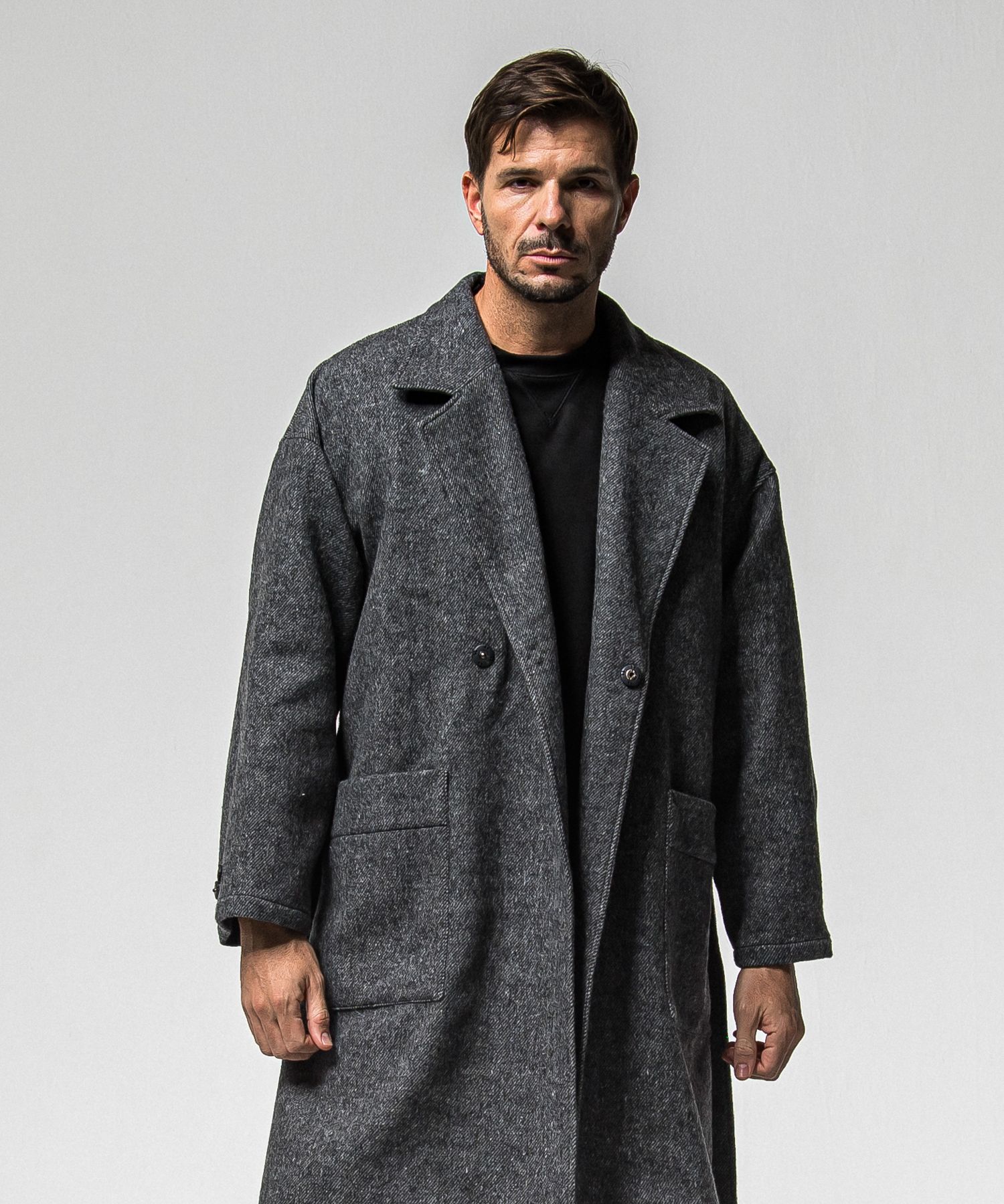 GOWN OVER COAT / RC38-JK-004 / オーバーサイズガウンコート / グレー (11月上旬入荷予定)