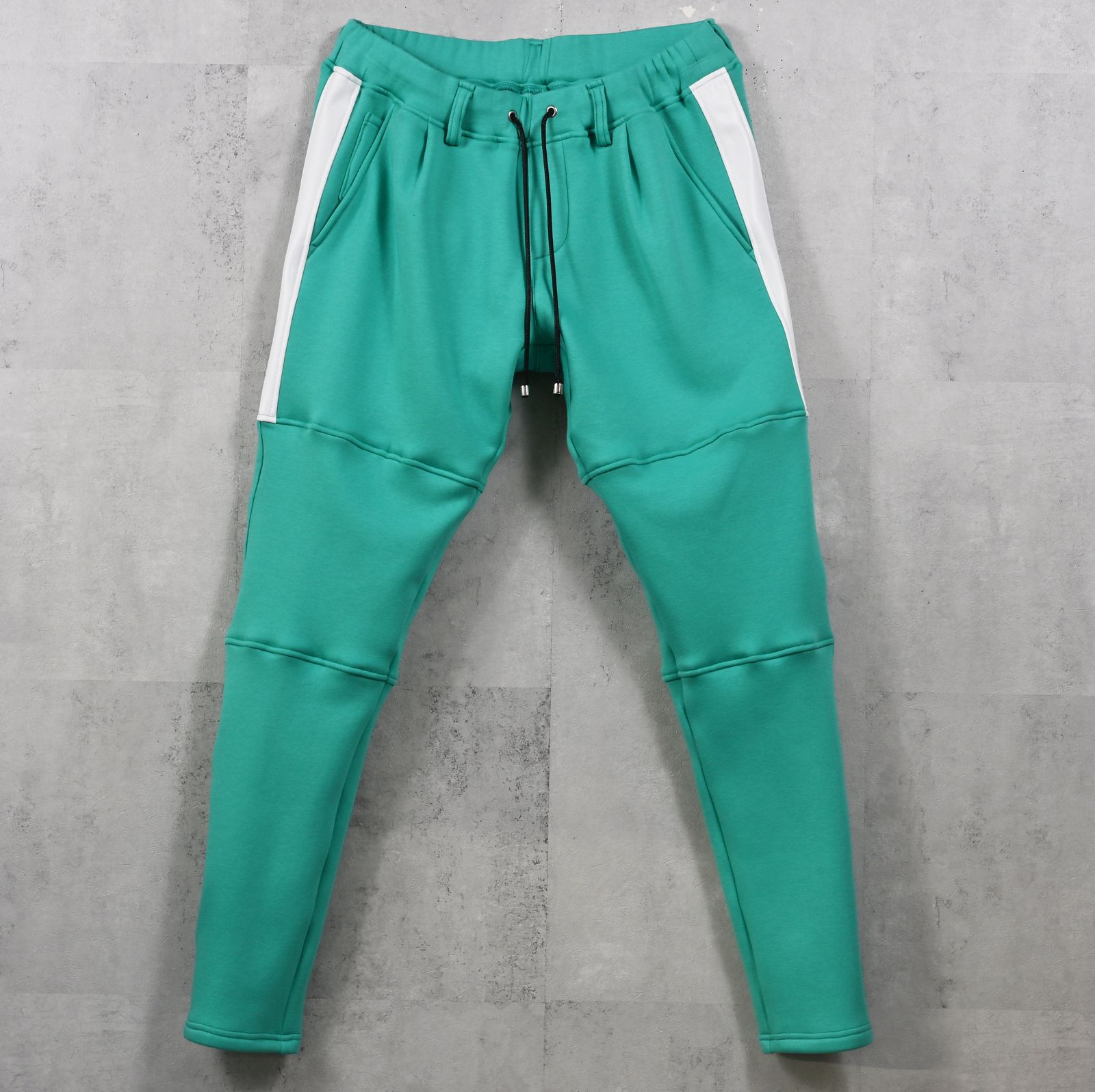 VELOURS FLEECE JT PT / RC42-ST-045 / 裏起毛切り替えラインタックパンツ / ブルーグリーン (11月中旬入荷予定)