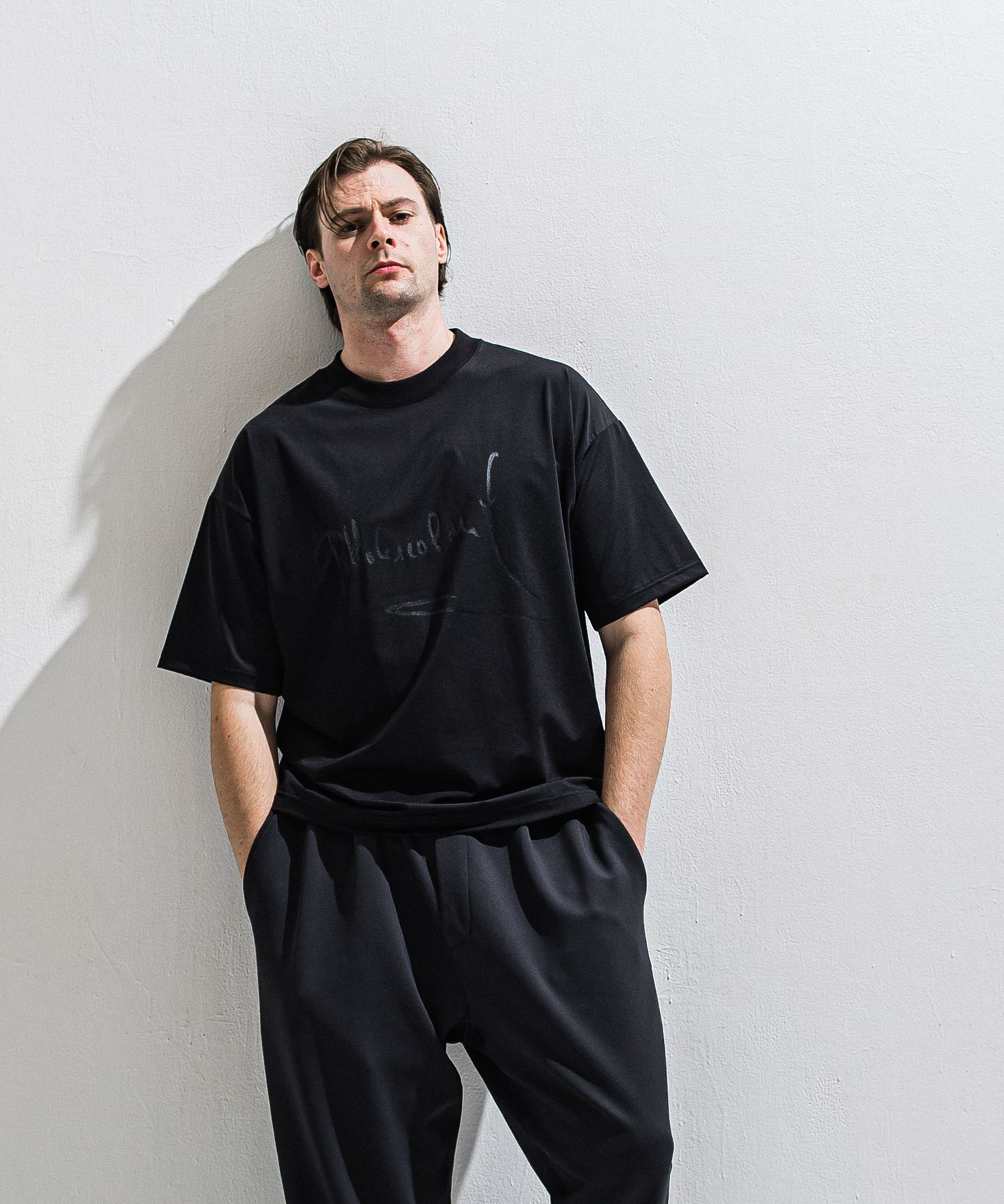 PB SIGN OVER NYLON T / DP1-T-002 / サインプリントナイロンビッグTシャツ / ブラック (4月上旬入荷予定)